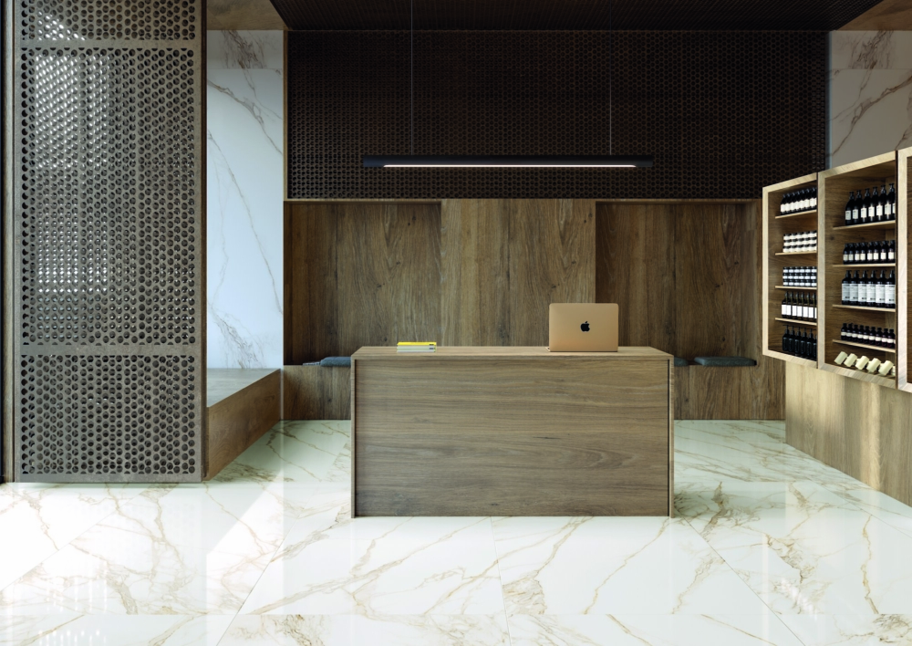 CALACATTA-EXTRA-GOLD-100X260-P_AMB_SZ1 Bureau de travail sol et mur marbre blanc