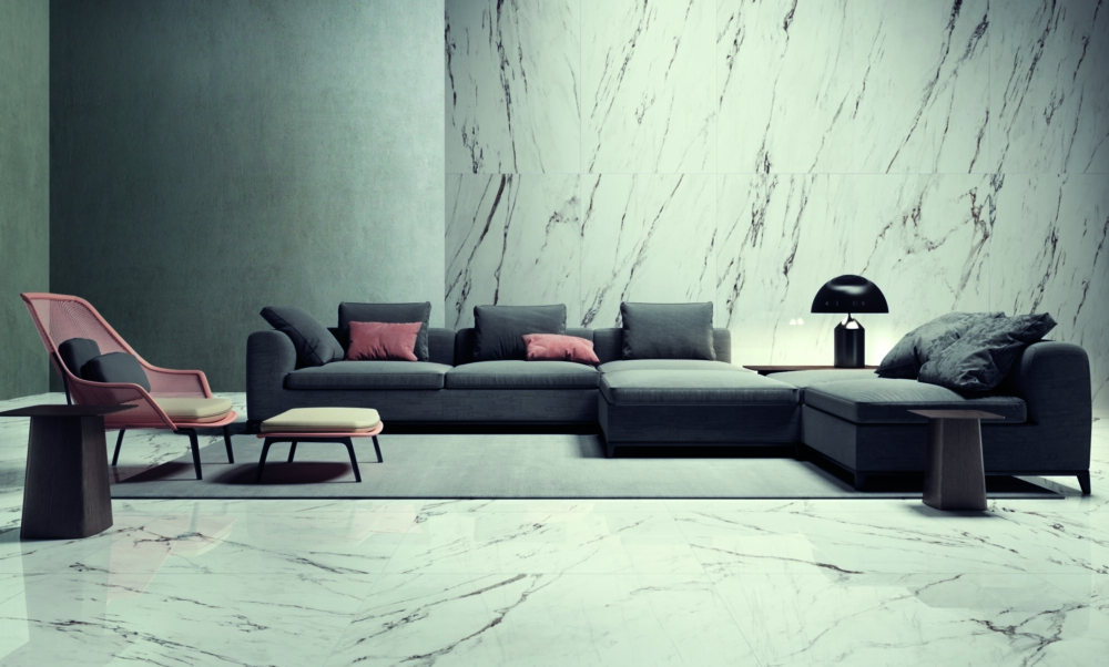 ETERNAL-WHITE-100X100-P-R_ETERNAL-WHITE-100X180-P-R_AMB_SZ1 Effet marbre blanc