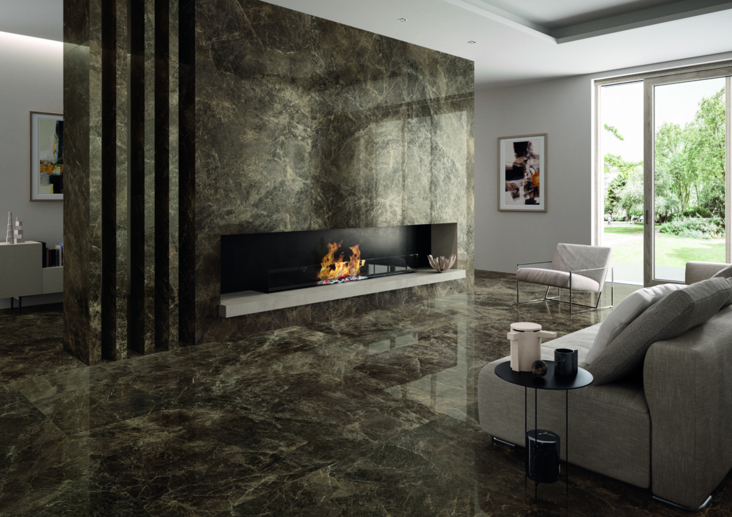 Tdm Frappucino 120x278 Amb. Living Séjour effet marbre gris foncé