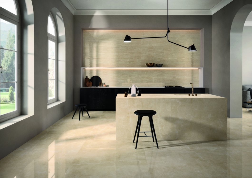 Tdm Reloaded Marfil 120x278 Doghe 60x120 Amb. Cucina Robinet imitation marbre