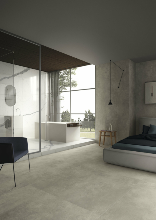 Chambre béton ciré gris
