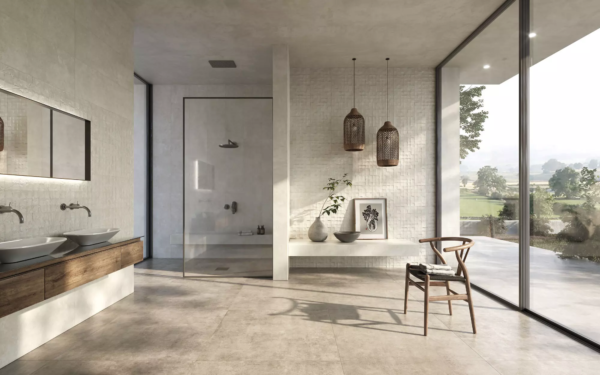 carrelage effet beton salle de bain